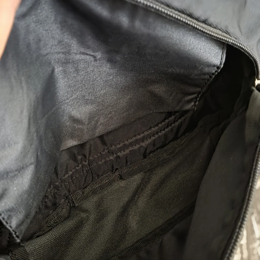 Nike Black Waist Bag with White Swoosh and Reflective Trim